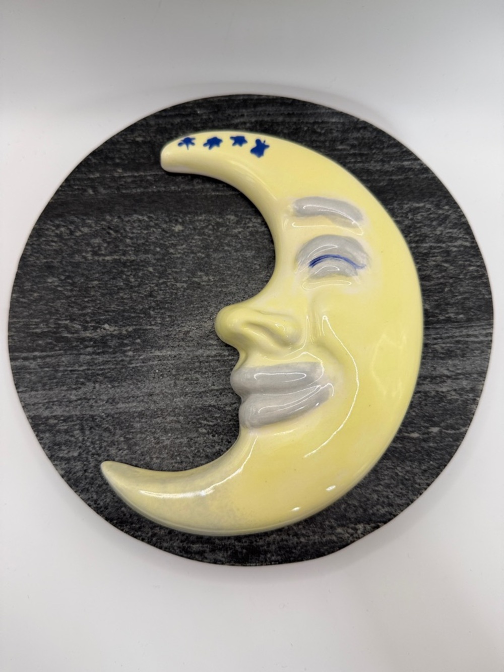 🌛Vintage Luna Ceramica Moon Face Wall Decor, 6.5”L, Perfect for a Nursery!🌜